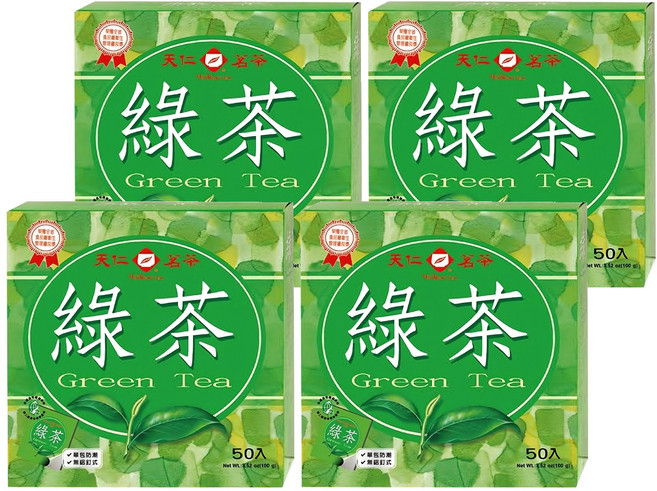 天仁茗茶 綠茶, 2g, 50包, 4盒