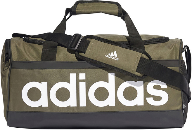 adidas 愛迪達 LINEAR DUFFEL S 圓筒包 HR5354, 軍綠色, 1個