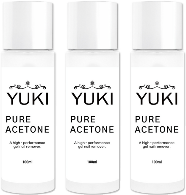 유키 퓨어 아세톤, 100ml, 3개