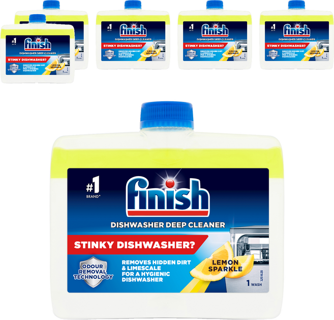 finish 洗碗機清潔劑 檸檬, 250ml, 6個