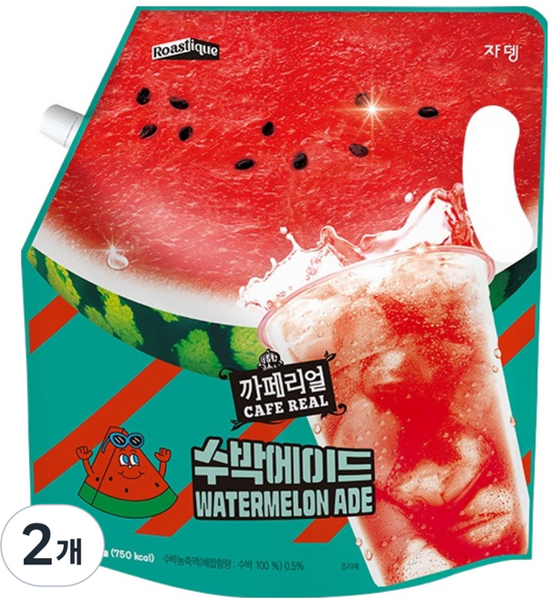 까페리얼 수박 에이드, 1.5L, 2개