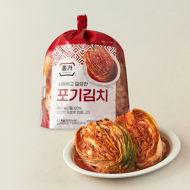 종가 포기김치, 2.3kg, 1개