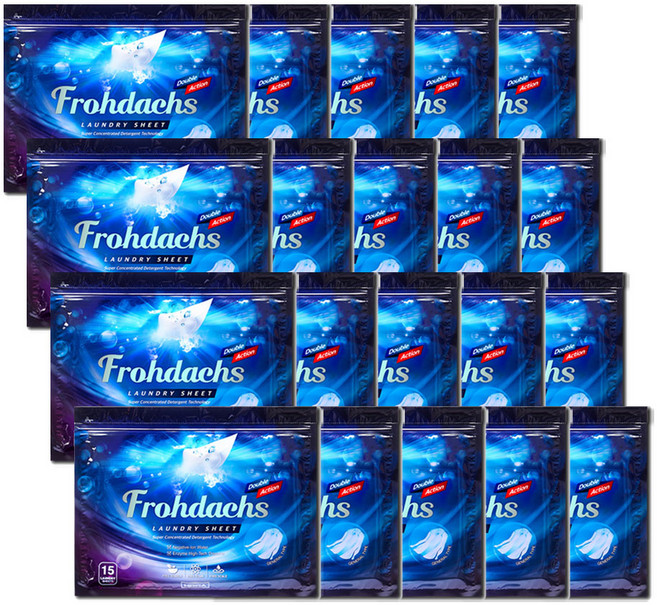 프로닥스 고농축 더블액션 시트세제, 15개입, 20개