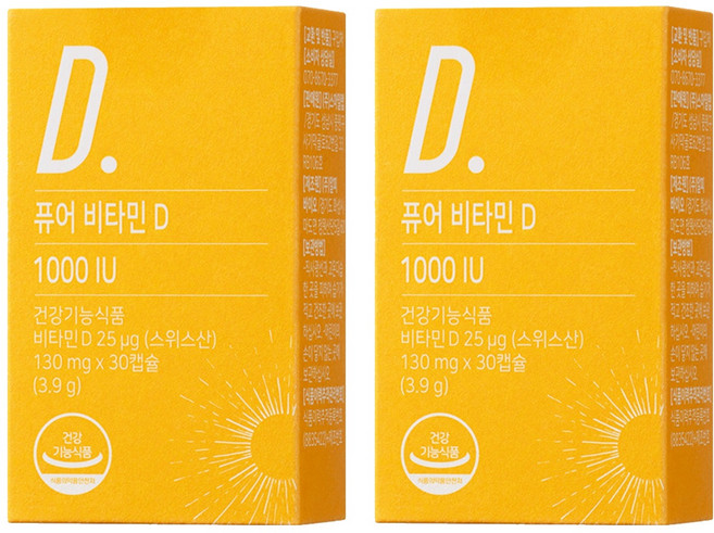 뉴트리모어 퓨어 비타민 D 1000 IU 3.9g, 30정, 2개