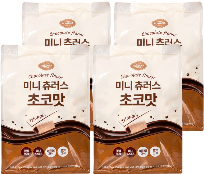 로마나 미니 츄러스 초코맛, 400개, 2g