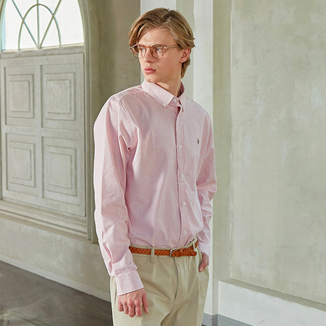 비버리힐스폴로클럽 남성용 헤리티지 라인 패턴 셔츠