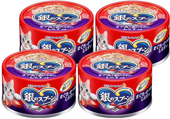 유니참긴노스푼 고양이 캔 습식 간식, 70g, 4개