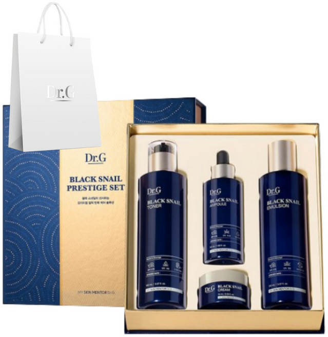 닥터지 블랙 스네일 프레스티지 기초화장품 4종 세트, 1세트