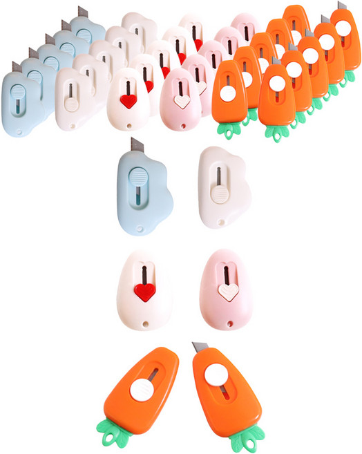 택배칼 구름 2p + 당근 2p + 계란 2p, 랜덤발송, 6세트