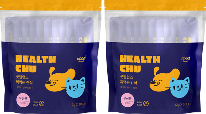 굿밸런스 반려동물 짜먹는 간식 30p, 닭고기, 360g, 2개