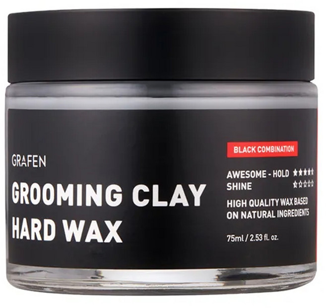 GRAFEN 12H 持久強力定型硬泥髮蠟 75ml, 1罐
