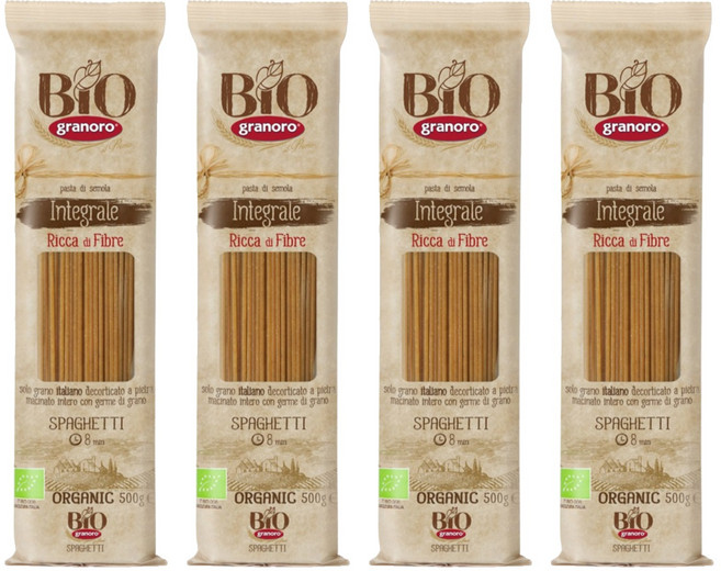 그라노로 유기농 통밀 스파게티, 4개, 500g