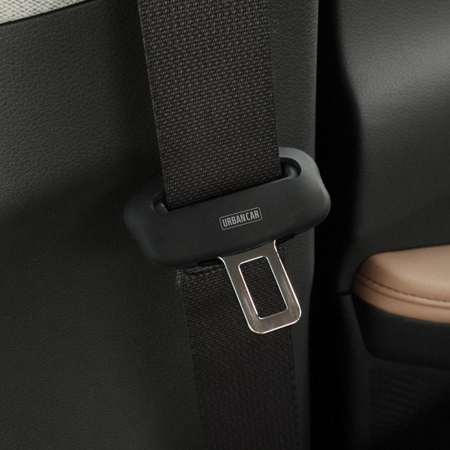 어반카 슬림 버클 안전벨트 커버, 블랙, 2개