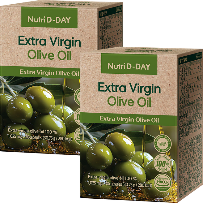 뉴트리디데이 엑스트라 버진 올리브유 30.75g, 30정, 2개