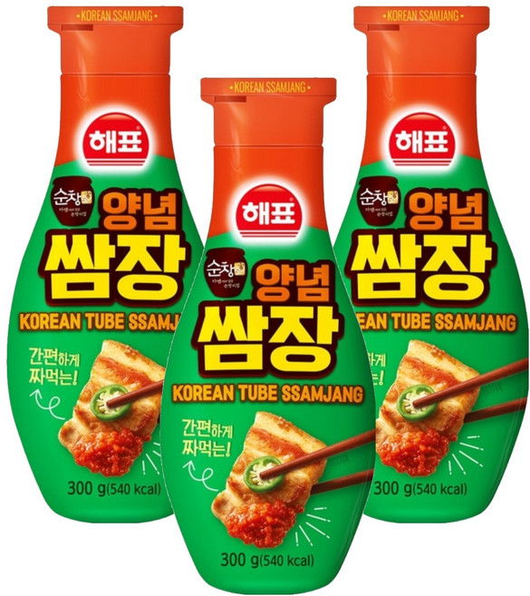 사조대림 해표 짜먹는 양념 쌈장, 300g, 3개