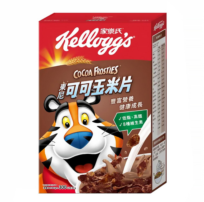 Kellogg's 家樂氏 FROSTIES 東尼玉米片 可可口味, 300g, 1盒