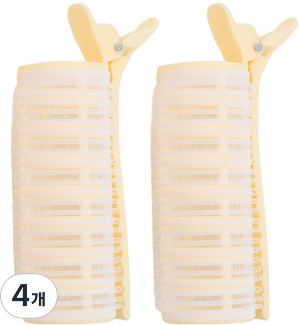 러비쉬 헤어롤 클립, 4개, 아이보리