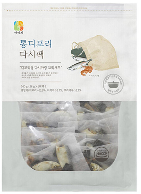 석하 해물맛 육수진한 통디포리다시팩, 540g, 1개