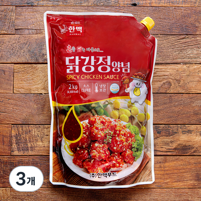 한맥 닭강정 소스, 2kg, 3개