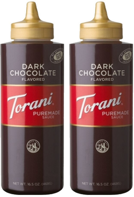 Torani Puremade 迷你醬黑巧克力, 468g, 2個