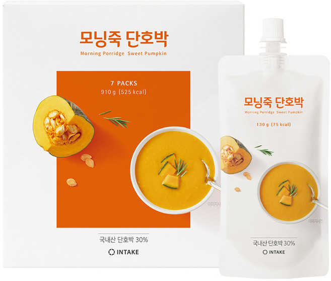 인테이크 모닝죽 단호박, 130g, 7개