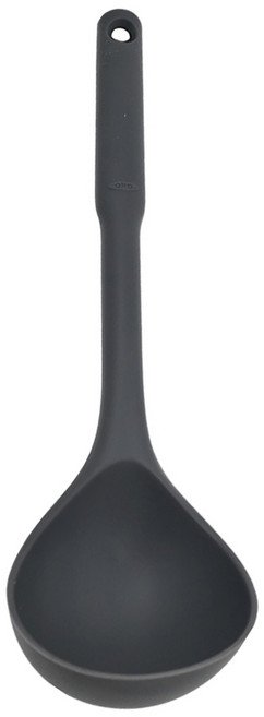 OXO 全矽膠長柄湯杓, 深灰色, 1支