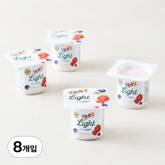요플레 라이트 슈퍼베리, 80g, 4개입, 2개