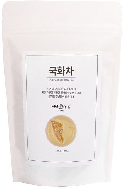 청년농원 저온가공 국화차 삼각티백, 500mg, 50개입, 1개