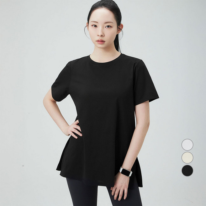 아피나르 여성용 오버핏 힙커버 소로나 액티브 반팔 티셔츠