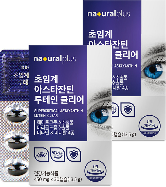 naturalplus 蝦紅素葉黃素膠囊, 30顆, 2個