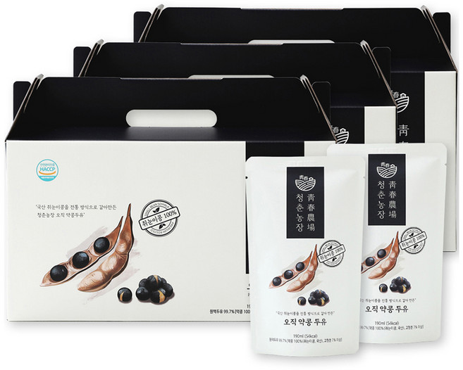 청춘농장 오직 약콩두유, 190ml, 60개