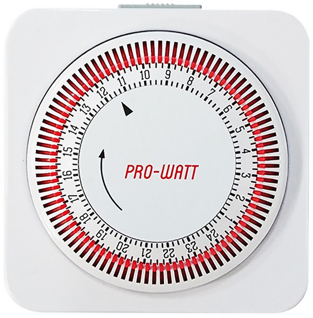 PRO-WATT 華志 機械式定時器 110v.側插 PW-TU-A-58, 1個