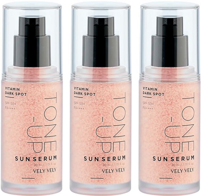 VELY VELY 維他命淡斑提亮防曬精華 SPF50+ PA++++, 3個, 30ml