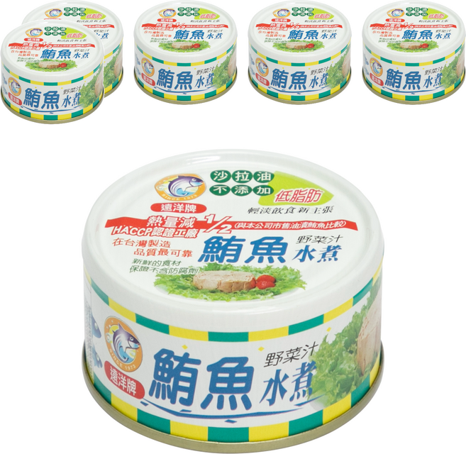 遠洋牌 水煮鮪魚, 90g, 6罐