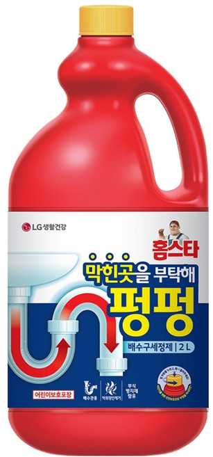 홈스타 막힌곳을 부탁해 펑펑 배수구 세정제, 2L, 1개