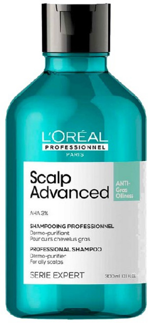 L'OREAL PROFESSIONNEL 巴黎萊雅PRO 水楊酸控油洗髮精, 300ml, 1瓶