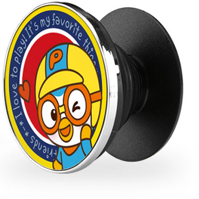 뽀로로 캐릭터 자석 캐치톡 폰거치대, 1개