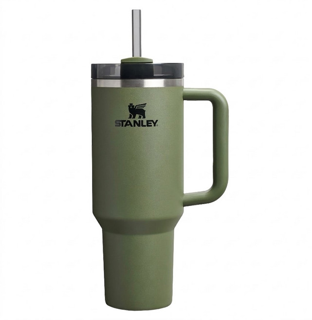 STANLEY 台灣公司貨 冒險系列 吸管隨手杯2.0, 軍綠色, 1個, 1.18L