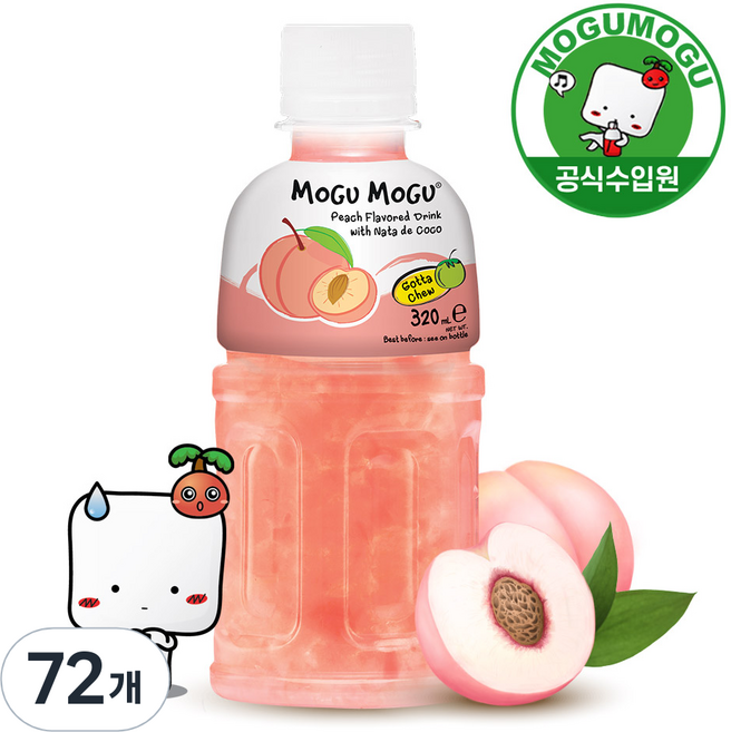 모구모구 복숭아맛 음료, 320ml, 72개
