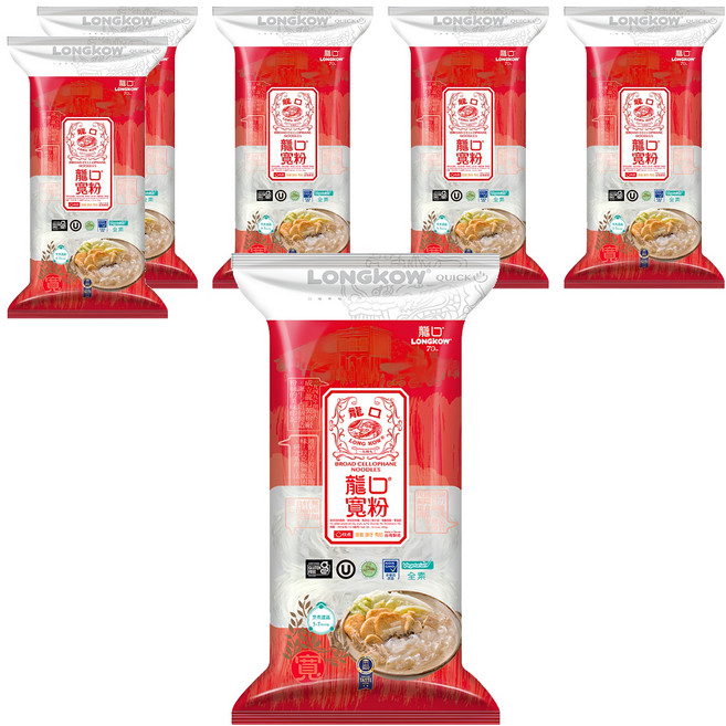 龍口 寬粉 快煮型 復刻版, 350g, 6包