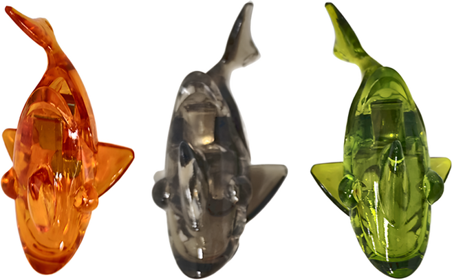 ARTSIGN 鯊魚磁鐵夾 Set 辦公室用品, 橘色 + 綠色 +黑色, 1組