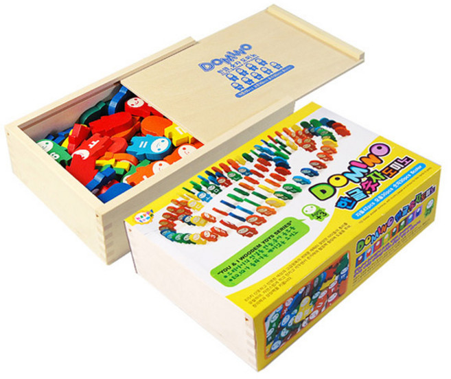 우드피아 도미노 102피스, 한글 + 숫자, 1개