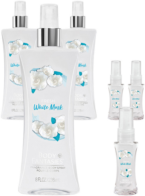 바디판타지 프레시 화이트 머스크 프레그런스 바디미스트 236ml + 29ml, 3세트