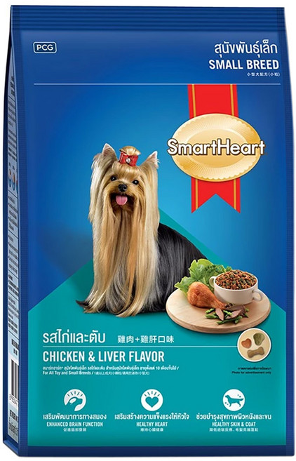 SmartHeart 慧心 小型成犬乾飼料, 雞肉 + 雞肝口味, 2.7kg, 1袋