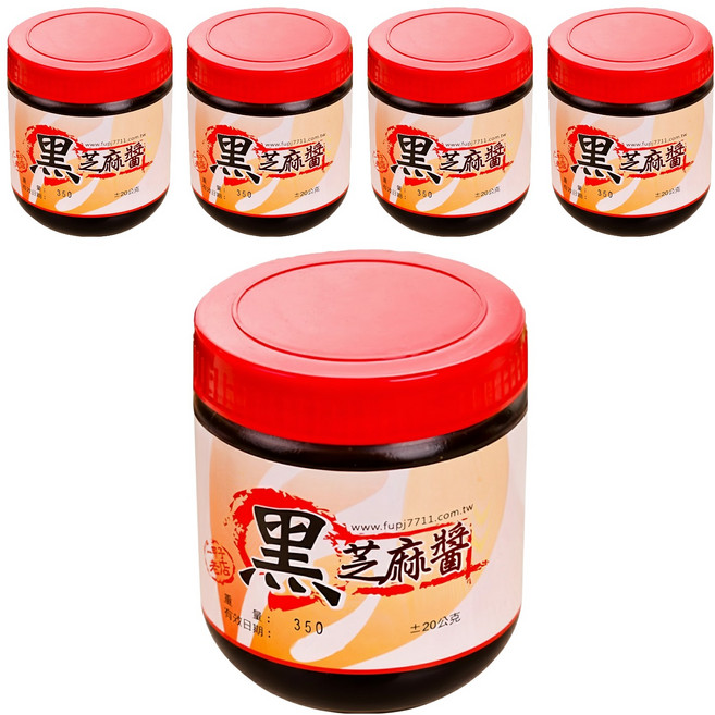 新竹福源 黑芝麻醬, 350g, 5罐