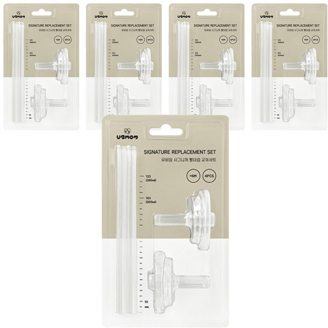 유비맘 빨대컵 교체세트, 5개