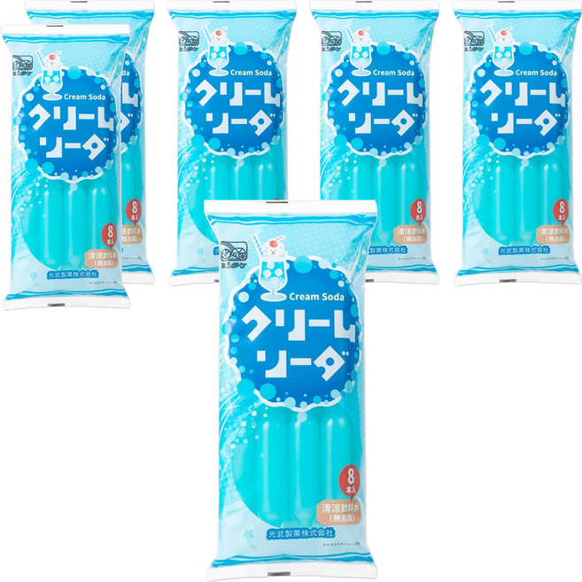 光武製菓 奶油蘇打風味飲冰棒, 504ml, 6包