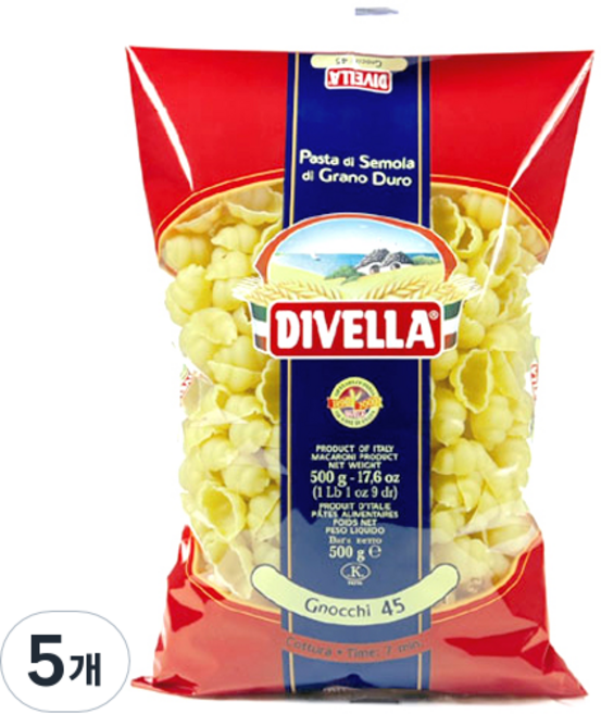 DIVELLA 德威樂 義大利小麵疙瘩, 500g, 5個