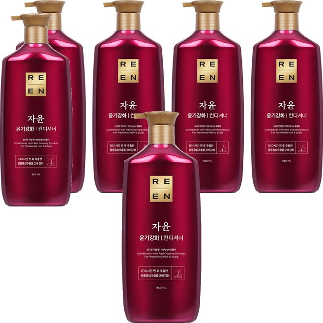 리엔 자윤 윤기강화 컨디셔너, 950ml, 6개