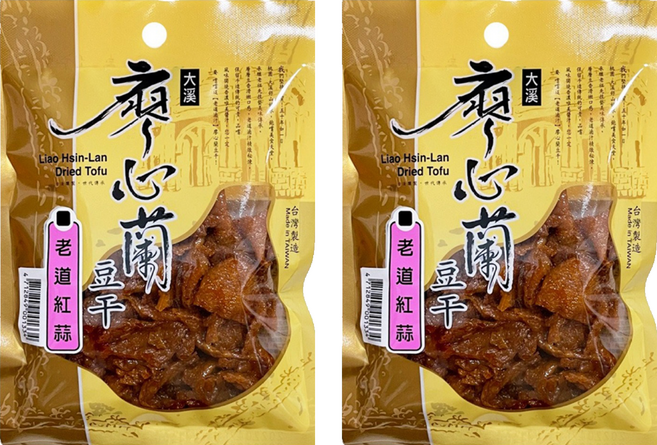大溪廖心蘭豆干 老道紅蒜, 110g, 2包